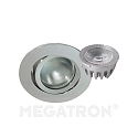 Recessed ring set DECOCLIC dim2warm, round, opening � 6.8cm, incl. socket + MM76742, silver