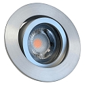 Indbygningslampe DECOCLIC KOIN DIM rund, svingbar, s�t med 1 IP20, jern b�rstet d�mpbar 7,6W 550lm 3000K 38� 38� CRI > 97