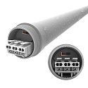 line�rt lampe TIBIA 40W-150CM / 840 slagfast, omskiftelig, kablet gennem IP65