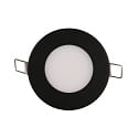 Indbygget downlight LED PANEL FLAT 85 R SCCT DIM C rund, CCT Switch IP44, sort d�mpbar