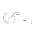 nobil� surface downlight LED PANEL FLAT 170 R SCCT DIM C round, CCT Switch IP44, dimmable