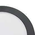 nobil� overflade downlight LED PANEL FLAT 170 R SCCT DIM C rund, CCT Switch IP44, sort d�mpbar
