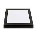 nobil� overflade downlight LED PANEL FLAT 220 Q SCCT DIM C firkantet, CCT Switch IP44, sort d�mpbar