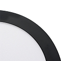 nobil� overflade downlight LED PANEL FLAT 220 R SCCT DIM C rund, CCT Switch IP44, sort d�mpbar