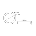 nobil� overflade downlight LED PANEL FLAT 220 R SCCT DIM C rund, CCT Switch IP44, sort d�mpbar