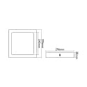 nobil� overflade downlight LED PANEL FLAT 300 Q SCCT MP firkantet, CCT Switch, omskiftelig, multipower IP44, hvid 