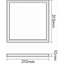 Recessed LED luminaire LED PANEL FLAT Q1, aluminum, 18W, neutral white, 1-10V dimmable