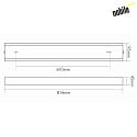 nobil Canopy 814 for LED Panel with 2-point suspension, 61cm, white