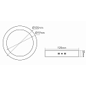 nobil� LED ceiling luminaire LED PANEL SURFACE 120 R, round, � 12cm, 5W 4000K 300lm, white