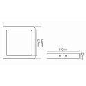 nobil� LED Loftlampe LED PANEL OVERFLADE 170 Q, hvid, 10W 3000K