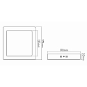 nobil� LED panel 300 Q firkantet, d�mpbar 20W 2250lm 4000K CRI 80
