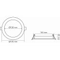 LED Indbygningslampe LED PANEL FLAT 130 R, 10W, RGB, 24V, hvid