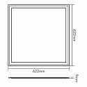 nobil� LED indbygningspanel Flat Q2S, IP40 IK07, 40W 3000K 4000lm 120�, wei�, 1-10V d�mpbar