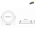 nobil LED panel LED PANEL FLAT 130 R DTW Dim-To-Warm, dimmable 11W 2000 - 3000K 120 120 CRI >80