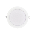 Indbygget downlight LED PANEL FLAT 130 R SCCT 350MA OPAL rund, CCT Switch, ekskl. str�mforsyning IP20, sort d�mpbar