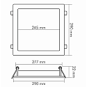 nobil� Indbygget downlight LED PANEL FLAT 300 Q DTW 350MA OPAL firkantet, Dim-To-Warm, ekskl. str�mforsyning IP20, hvid d�mpbar