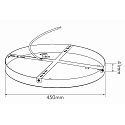 loftmontering LED PANEL R � 600MM / � 780MM rund, mekanisk, hvid