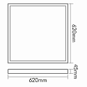 nobil� LED panel LED PANEL AUFBAU UGR<19 til VDU-arbejdsstation, UGR < 19, omskiftelig, 35W 4200lm 4000K CRI >80