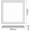 nobil� LED panel LED PANEL BACKLIGHT 62 UGR<19 DTW til VDU-arbejdsstation, Dim-To-Warm, UGR < 19, d�mpbar 38W 2000 - 3000K CRI >80