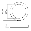 nobil� LED panel 170R IP44 SCCT rund, 12W 520-1050lm 3000/4000/6000K