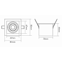 nobil� Downlight MINI KARDAN E1 1-flamme, svingbar, d�mpbar titan