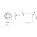 nobil� Indbygningslampe LED MINI KARDAN E1 BIO 1-flamme, svingbar, d�mpbar IP40, klar, sort, titan d�mpbar 7W 500lm 4000K CRI 97