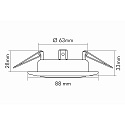 nobil� Indbygningsspot DOWNLIGHT C 3830, � 8.8cm, drejelig, messing b�rstet