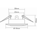 nobil� Indbygningsspot DOWNLIGHT C 3840, � 7cm, drejelig, messing b�rstet