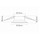 nobil� Indbygningsspot DOWNLIGHT C 3860, � 5.5cm, fastsaettes, guld 24 karat forgyldt