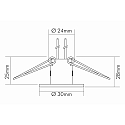 nobil� Recessed luminaire for starry sky C 411, � 3cm, G4, chrome