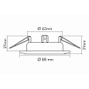 nobil� Indbygningsspot DOWNLIGHT D 3830, � 8.8cm, drejelig, sort chrom / IR guld