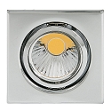 Indbygningsspot DOWNLIGHT D 3830 Q, firkantet, 8.5 x 8.5cm, drejelig, chrom