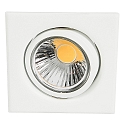 Indbygningsspot DOWNLIGHT D 3830 Q, firkantet, 8.5 x 8.5cm, drejelig, hvid mat