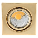 Indbygningsspot DOWNLIGHT D 3830 Q, firkantet, 8.5 x 8.5cm, drejelig, 24 karat forgyldt
