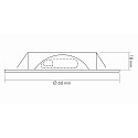 nobil� LED Indbygnings m�bler lampe DOWNLIGHT N 5020, � 6.6cm, COB, 3.3W 3000K, guld