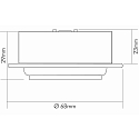 LED Furniture recessed luminaire DOWNLIGHT N 5022, � 6.8cm, COB, 3.3W, 3000K, swiveling, chrome