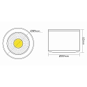 nobil� LED Spot DOWNLIGHT A 5068, �89mm, COB LED, 9,5 W, 38�, 3000K, hvid matt