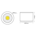 nobil� Downlight A 5068 rund IP40, sort mat d�mpbar