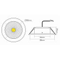 nobil� recessed downlight ECO FLAT 5068R DIM / 38� round, CCT Switch, dimmable IP40, black matt dimmable