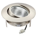 nobil� Downlight 5068 ECO FLAT SCCT 38� DIM C rund, svingbar, CCT Switch IP40, nikkel b�rstet d�mpbar