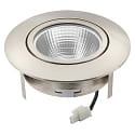 nobil� Downlight 5068 ECO FLAT SCCT 38� DIM C rund, svingbar, CCT Switch IP40, nikkel b�rstet d�mpbar