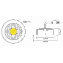 downlight A 5068 T FLAT IP40, chrome, gold dimmable