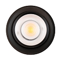 Spot 9W DS rund IP20, sort mat d�mpbar