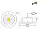 nobil recessed luminaire 5068 ECO FLAT BIO dimmable IP40, clear, white matt dimmable 8W 480lm 3000K CRI 97