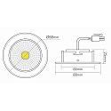 nobil� recessed luminaire 5068 ECO FLAT BIO dimmable IP40, clear, black matt dimmable 8W 530lm 4000K CRI 97