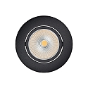 Indbygningslampe 5068 ECO FLAT BIO d�mpbar IP40, klar, sort mat d�mpbar 8W 480lm 3000K CRI 97