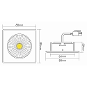 nobil� Downlight 5068Q ECO FLAT BIO firkantet IP40, hvid mat d�mpbar