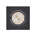 Downlight 5068Q ECO FLAT BIO firkantet IP40, sort mat d�mpbar
