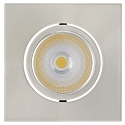 Downlight 5068Q ECO FLAT TUN firkantet IP40, nikkel b�rstet 