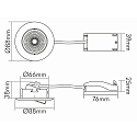nobil� downlight 5068 ECO DOB round, swivelling IP40, brushed nickel dimmable
